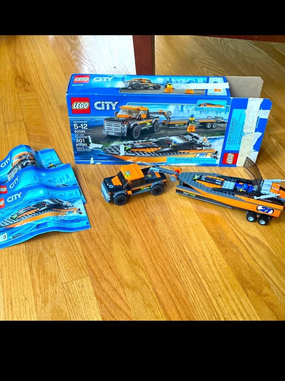 Lego City (60085). 4 x 4 with Powerboat. 100% complete. Excellent condition. - Picture 1 of 4